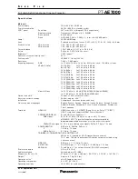 Preview for 2 page of Panasonic PT-AE7000 Specification