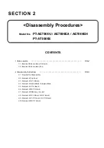 Предварительный просмотр 22 страницы Panasonic PT-AE7000U PT-AT5000E PT-AE700EA PT-AE7000EH Service Manual