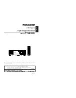 Panasonic PT-AE900U Operating Instructions Manual preview