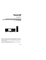 Panasonic PT-AE900U Operating Manual preview