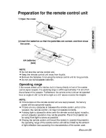 Предварительный просмотр 25 страницы Panasonic PT-AE900UEC Operating Operating Manual