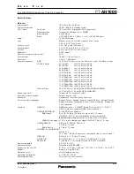 Preview for 2 page of Panasonic PT-AH1000 Specifications