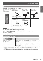 Preview for 17 page of Panasonic PT-AT5000 Operating Instructions Manual