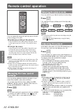 Preview for 32 page of Panasonic PT-AT5000 Operating Instructions Manual