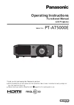 Panasonic PT-AT5000E Operating Instructions Manual preview