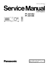 Panasonic PT-AX100E Service Manual preview