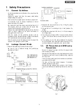 Preview for 5 page of Panasonic PT-AX100E Service Manual