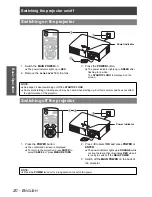 Предварительный просмотр 20 страницы Panasonic PT AX100U - LCD Projector - HD 720p Operating Instructions Manual