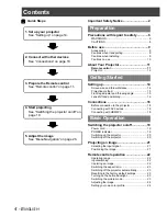 Предварительный просмотр 4 страницы Panasonic PT-AX100U Operating Instructions Manual