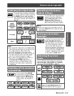 Предварительный просмотр 23 страницы Panasonic PT-AX100U Operating Instructions Manual