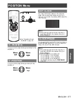 Предварительный просмотр 31 страницы Panasonic PT-AX100U Operating Instructions Manual