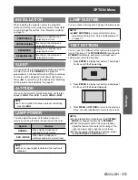 Предварительный просмотр 35 страницы Panasonic PT-AX100U Operating Instructions Manual