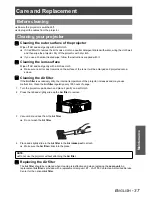 Предварительный просмотр 37 страницы Panasonic PT-AX100U Operating Instructions Manual