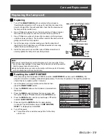 Предварительный просмотр 39 страницы Panasonic PT-AX100U Operating Instructions Manual