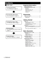 Preview for 4 page of Panasonic PT-AX200E Operating Instructions Manual