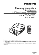 Panasonic PT-CW230E Operating Instructions Manual preview