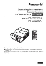 Panasonic PT-CW230EA Operating Instructions Manual preview