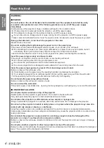 Preview for 4 page of Panasonic PT-CW230EA Operating Instructions Manual