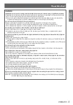 Preview for 5 page of Panasonic PT-CW230EA Operating Instructions Manual