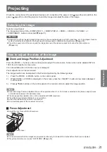 Preview for 31 page of Panasonic PT-CW230EA Operating Instructions Manual