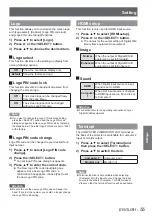 Preview for 55 page of Panasonic PT-CW230EA Operating Instructions Manual