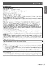 Preview for 3 page of Panasonic PT-CW230U Operating Instructions Manual