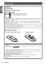 Preview for 8 page of Panasonic PT-CW230U Operating Instructions Manual