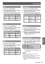 Preview for 47 page of Panasonic PT-CW230U Operating Instructions Manual