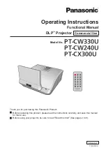 Предварительный просмотр 1 страницы Panasonic PT-CW240 Operating Instructions Manual