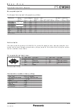 Preview for 9 page of Panasonic PT-CW240 Specifications