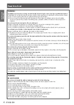 Preview for 4 page of Panasonic PT-CW240E Operating Instructions Manual