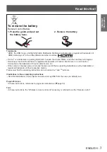 Preview for 7 page of Panasonic PT-CW240E Operating Instructions Manual