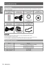 Preview for 14 page of Panasonic PT-CW240E Operating Instructions Manual