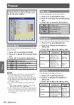 Preview for 36 page of Panasonic PT-CW240E Operating Instructions Manual