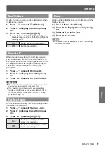 Preview for 41 page of Panasonic PT-CW240E Operating Instructions Manual