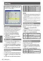 Предварительный просмотр 42 страницы Panasonic PT-CW240U Operating Instructions Manual