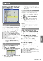 Предварительный просмотр 45 страницы Panasonic PT-CW240U Operating Instructions Manual