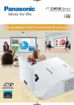 Panasonic PT-CW330 Brochure & Specs preview