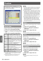 Preview for 38 page of Panasonic PT-CW330E Operating Instructions Manual