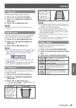 Preview for 39 page of Panasonic PT-CW330E Operating Instructions Manual