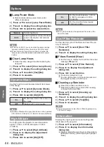 Preview for 44 page of Panasonic PT-CW330E Operating Instructions Manual