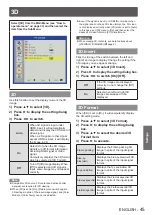 Preview for 45 page of Panasonic PT-CW330E Operating Instructions Manual