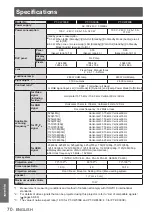 Preview for 70 page of Panasonic PT-CW330E Operating Instructions Manual