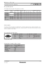 Preview for 9 page of Panasonic PT-CW331R Specifications