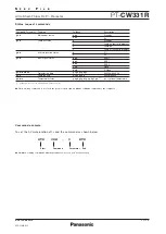 Preview for 11 page of Panasonic PT-CW331R Specifications