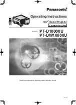 Предварительный просмотр 1 страницы Panasonic PT-D10000 Series Operating Instructions Manual