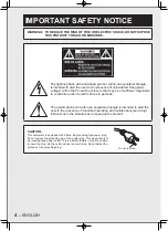 Предварительный просмотр 4 страницы Panasonic PT-D10000 Series Operating Instructions Manual