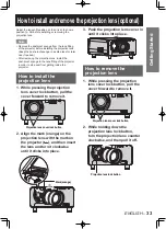 Предварительный просмотр 33 страницы Panasonic PT-D10000 Series Operating Instructions Manual