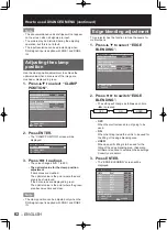 Предварительный просмотр 62 страницы Panasonic PT-D10000 Series Operating Instructions Manual