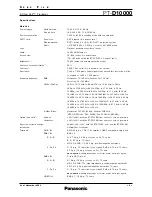 Preview for 2 page of Panasonic PT-D10000 Series Specifications